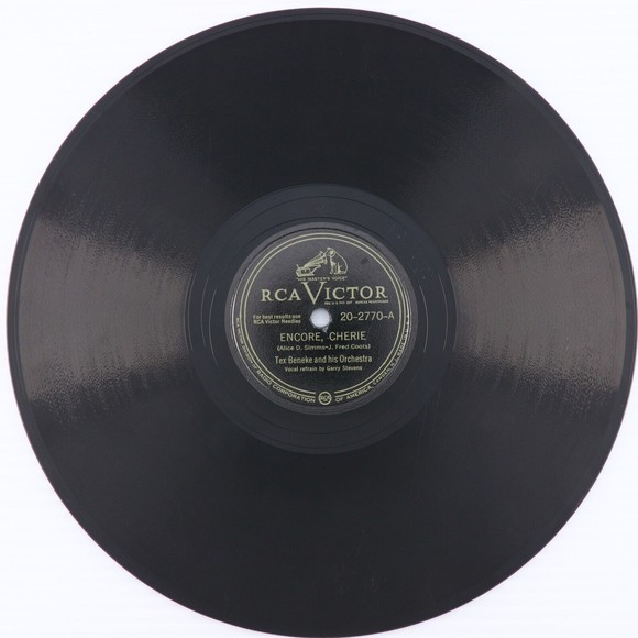 Tex Beneke, Encore, Cherie / Saturday Date - 1947 Jazz 10" 78 rpm Record 20-2770 - Picture 2 of 14
